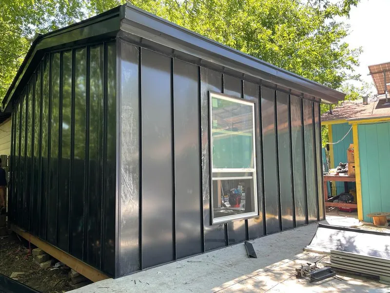 Black standing seam metal wall panels for Metal Roof Installation in Batesville